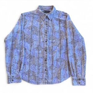 Columbia Lavender and Brown Men's Casual Shirt